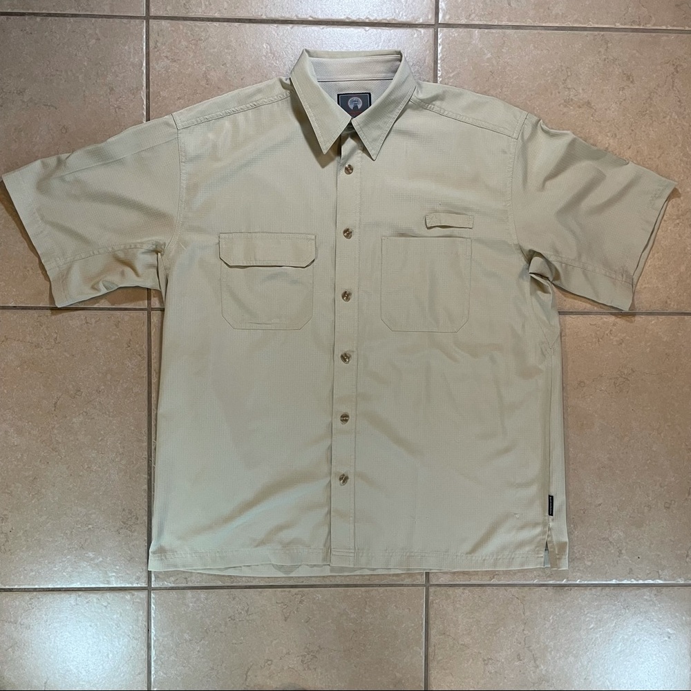 Weatherproof Beige Fishermen Outdoors Button Up Shirt XL